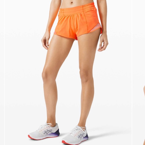 lululemon athletica Pants - Lululemon Hotty Hot Short II *2.5"
Highlight Orange size 6 EUC